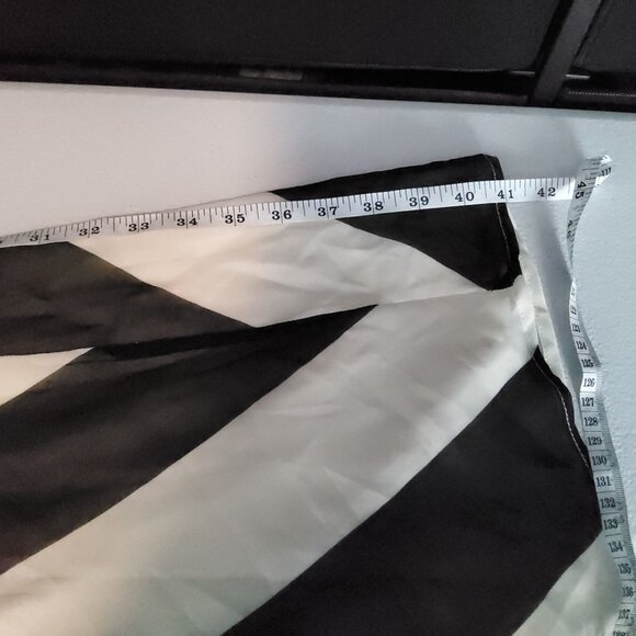 Chevron Striped Black White Dress Size 4 By Common Thread In Recycled Polyester - Picture 6 of 13